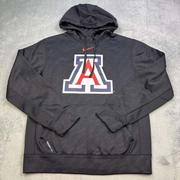 Nike Other - Arizona Wildcats Hoodie Mens Small Black NCAA College Nike Therma Fit Sweatshirt